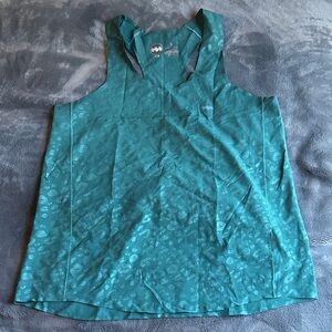 Janji Teal Patterned Tank Top
